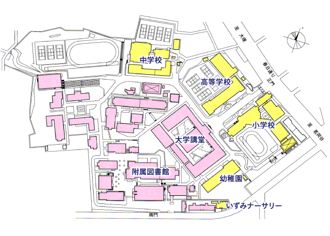 お茶の水女子大学配置図